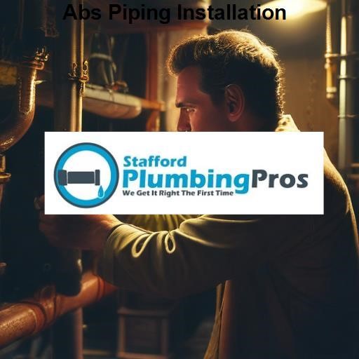 Stafford Plumbing Pros Abs Piping Installation